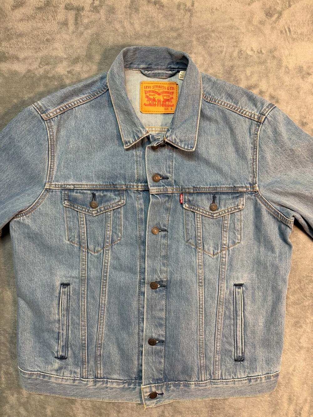 Levi's Men's Standard Fit Blue Denim Trucker Jacket Size L